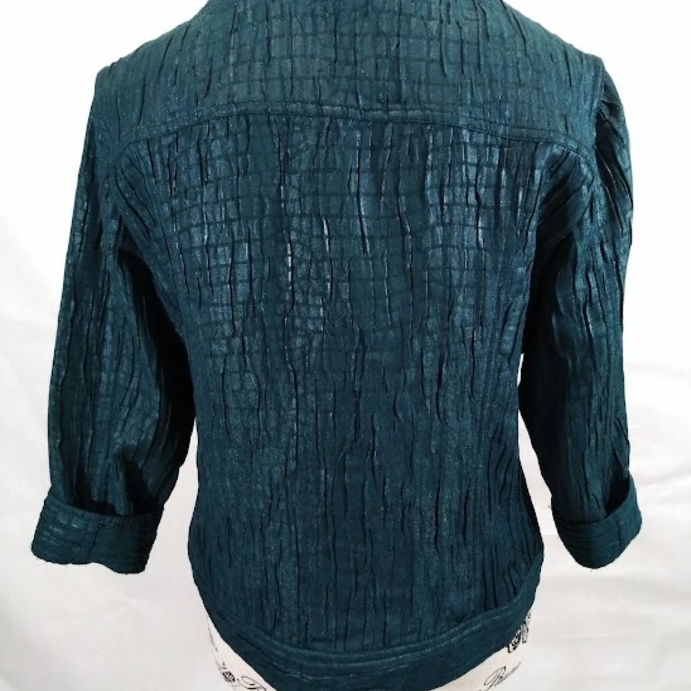 Ruby Rd Hunter Green Crop Jacket Size 10 - Picture 2 of 8